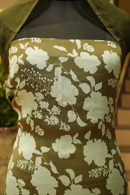 Green Modal Printed Suit