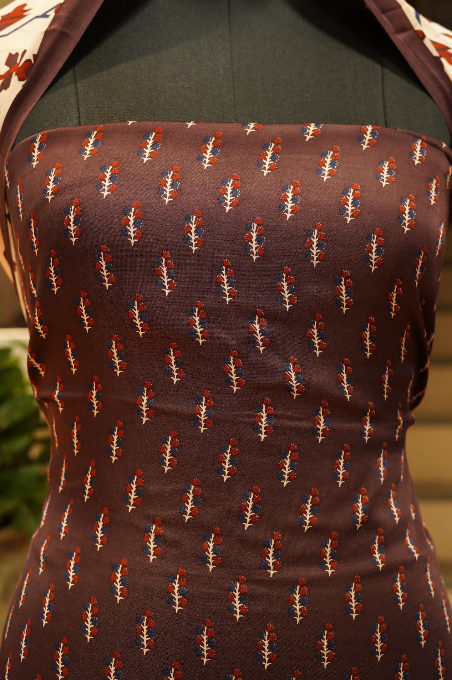 Wine Modal Printed Suit