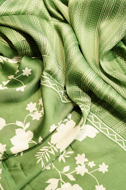 Green Modal Printed Suit