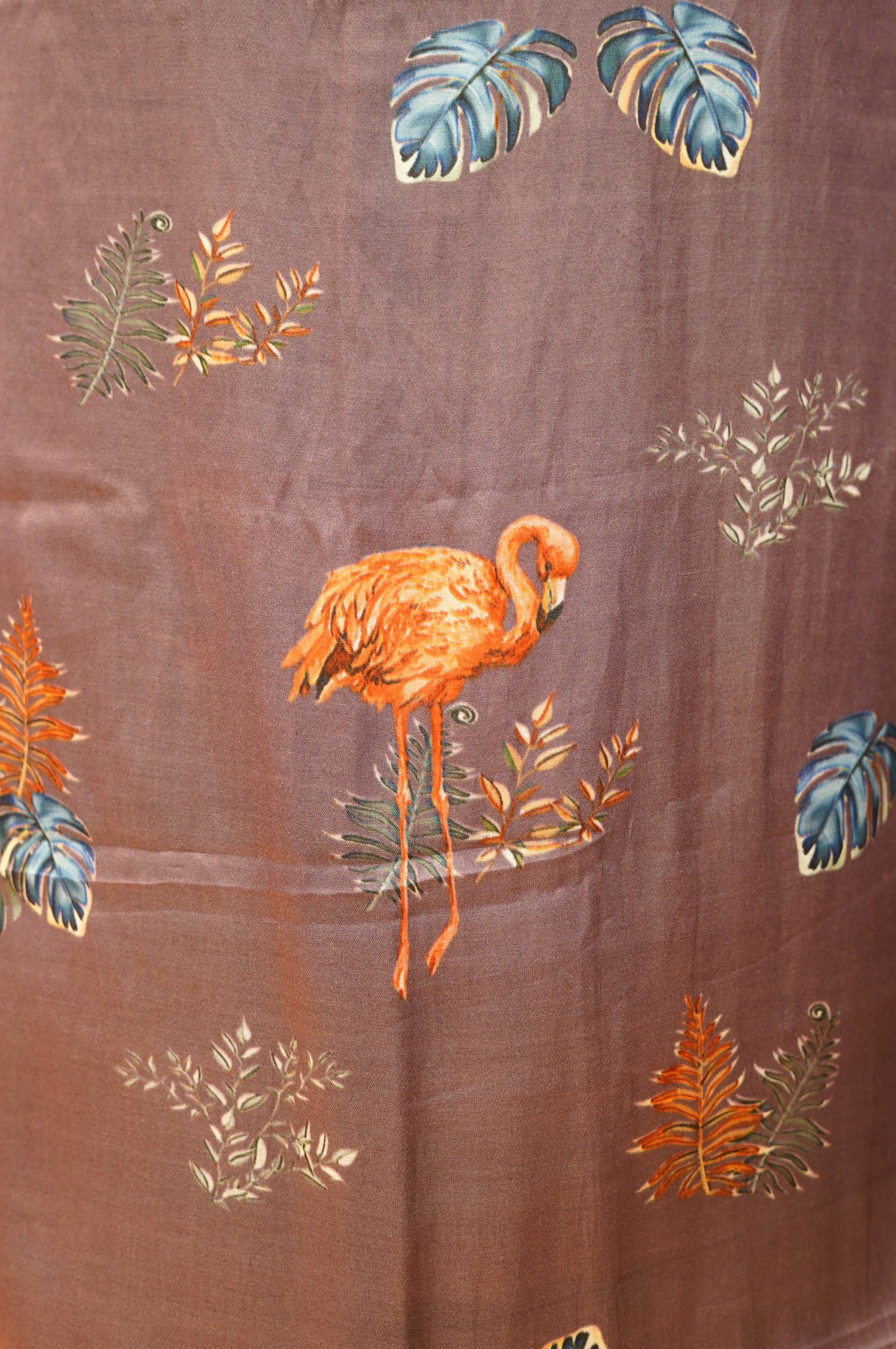 Wine Modal Silk Printed Suit