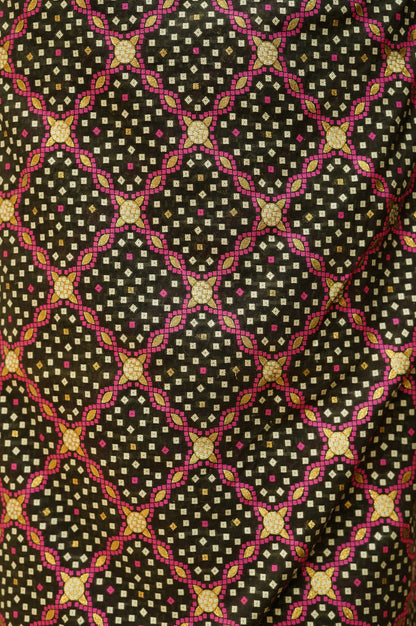 Black Chanderi Jacquard Suit