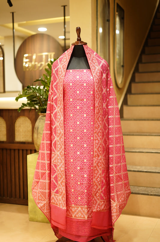 Rani Jacquard Chanderi Suit