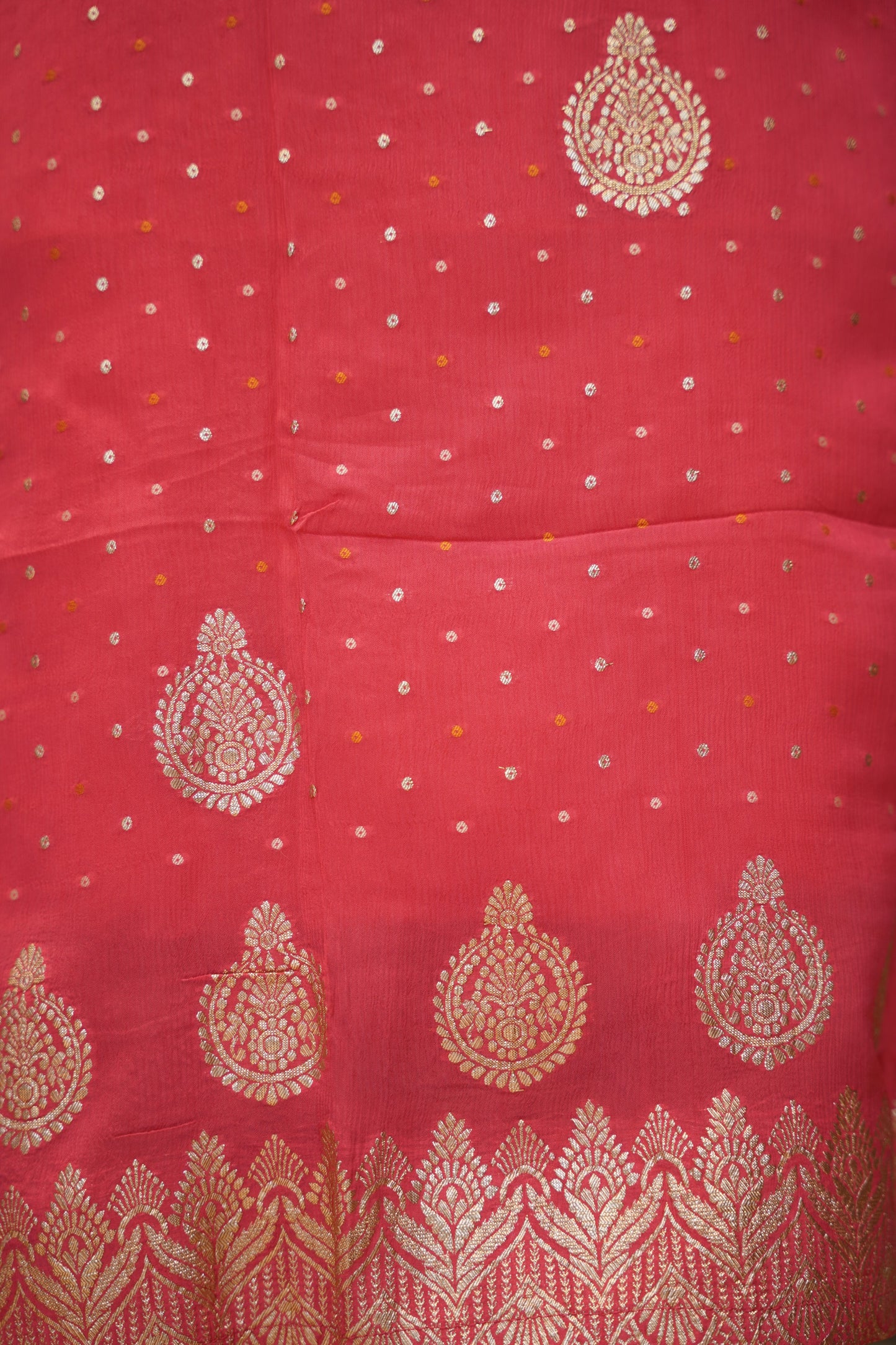 Pink Chinon Bandhej Banarasi Suit
