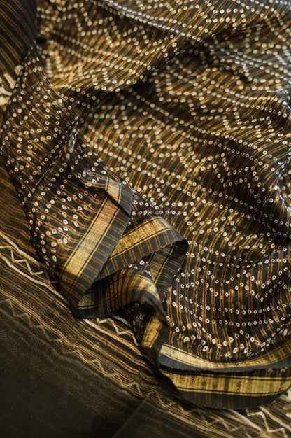 Black Maheshwari Printed Suit