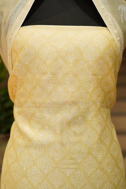 Cream Maheswari Printed Suit