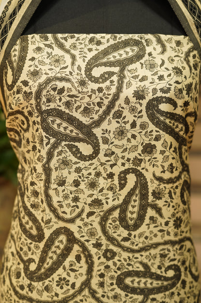 Beige Maheshwari Printed Suit