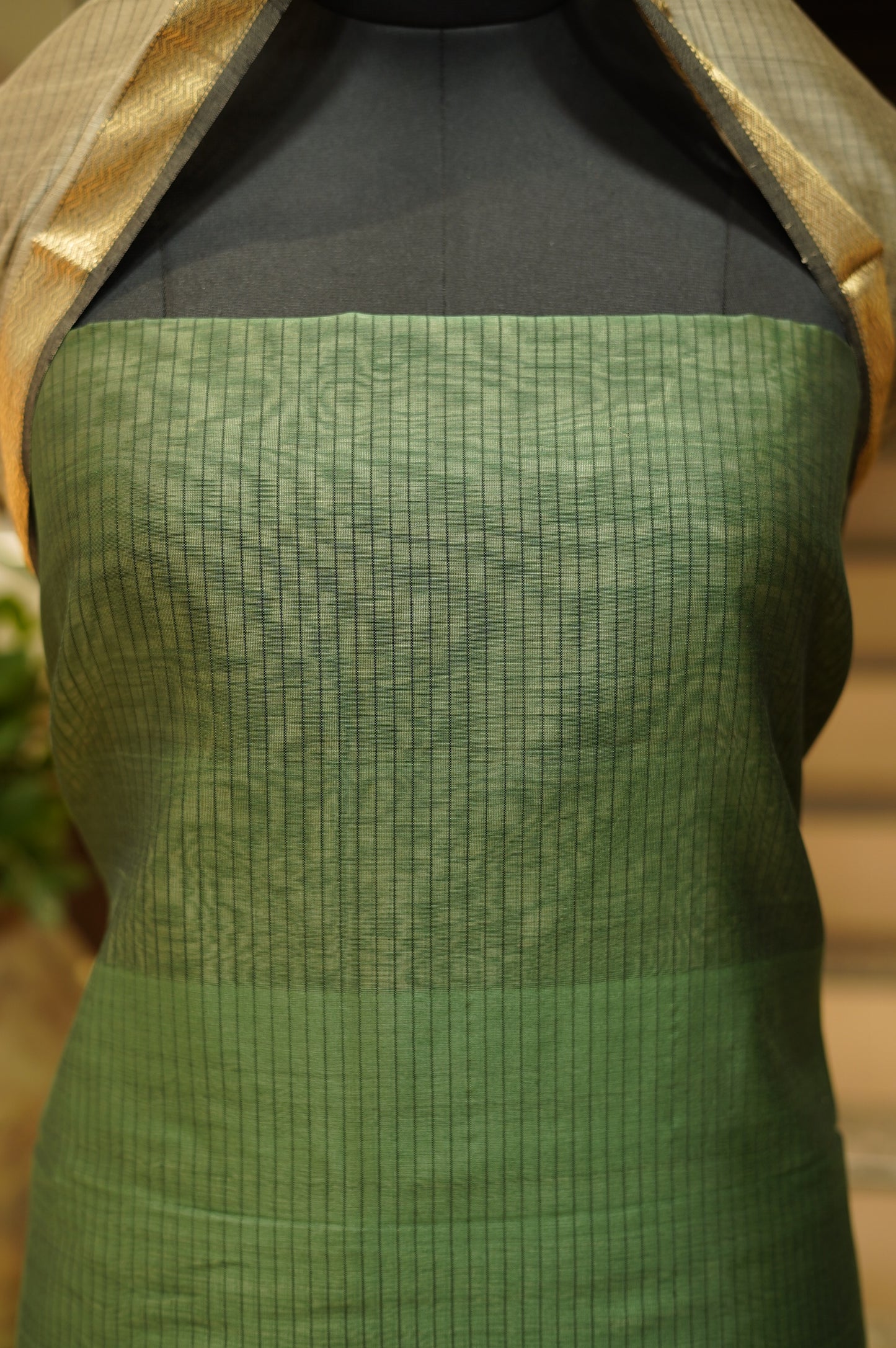 Green Maheshwari Self Suit