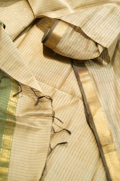 Green Maheshwari Self Suit