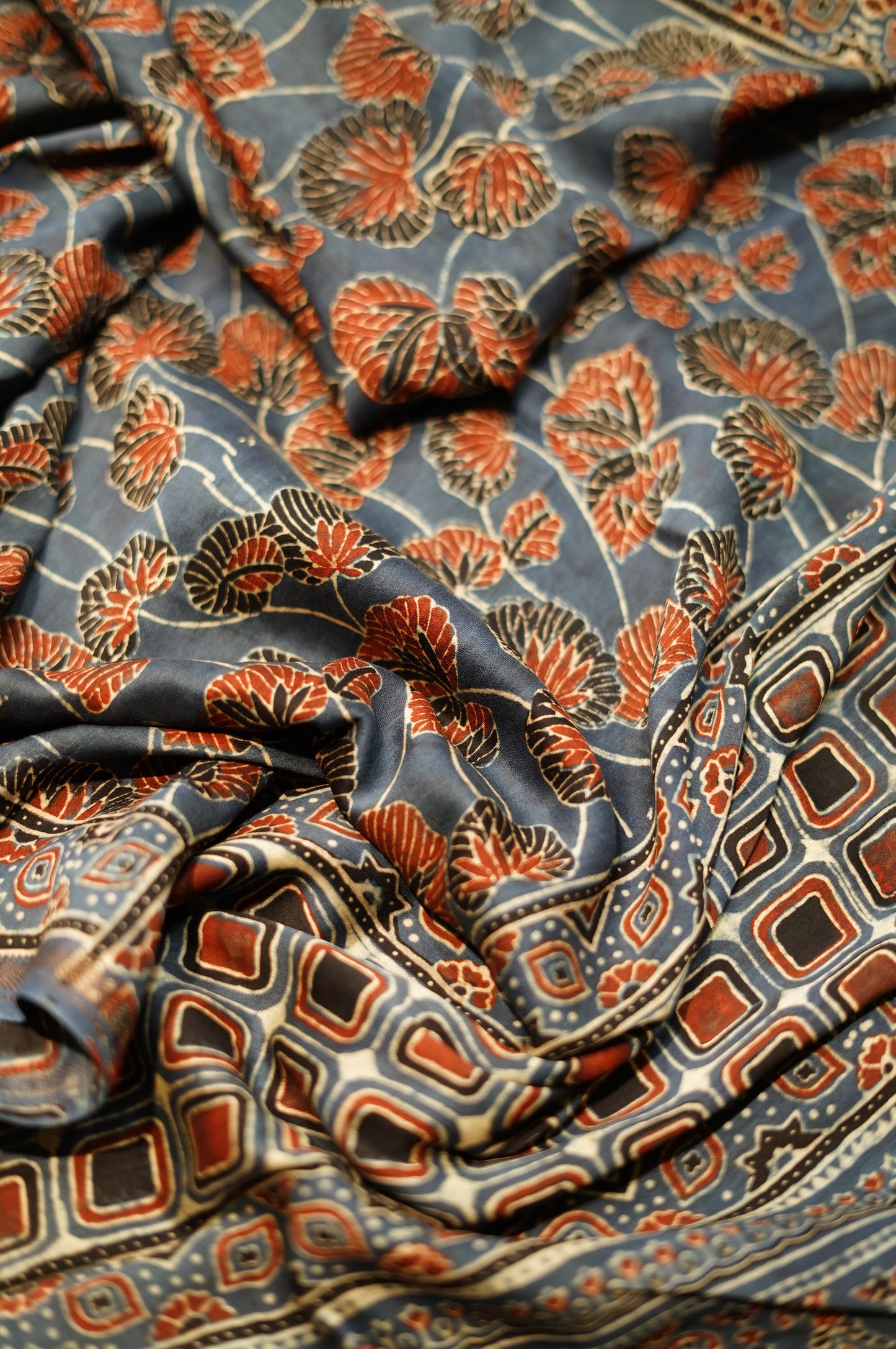 Pure Maheshwari Ajrakh Suit