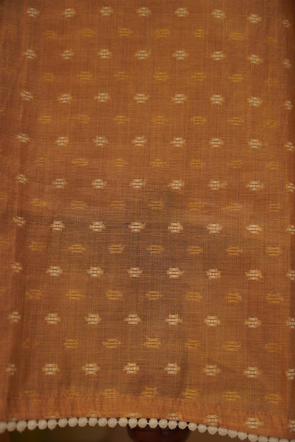 Self Chanderi Suit with Neck Patch