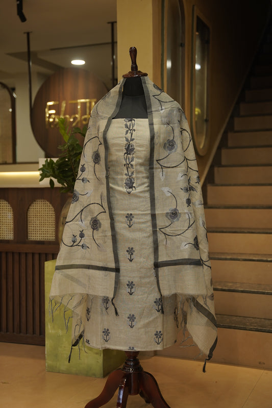 Embroidered Kota Suit