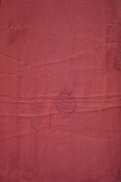 Pink Hand Katha Work Chinon Suit