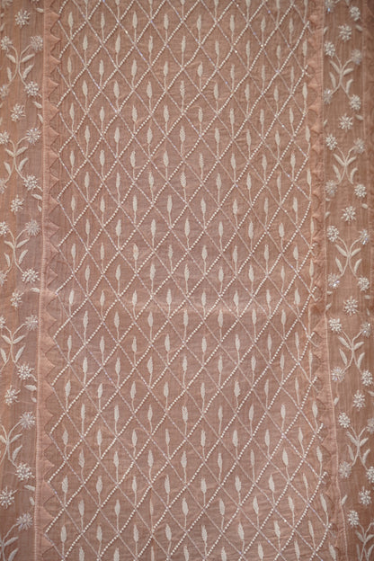Pink Mul Chanderi Suit with Lakhnavi Handwork