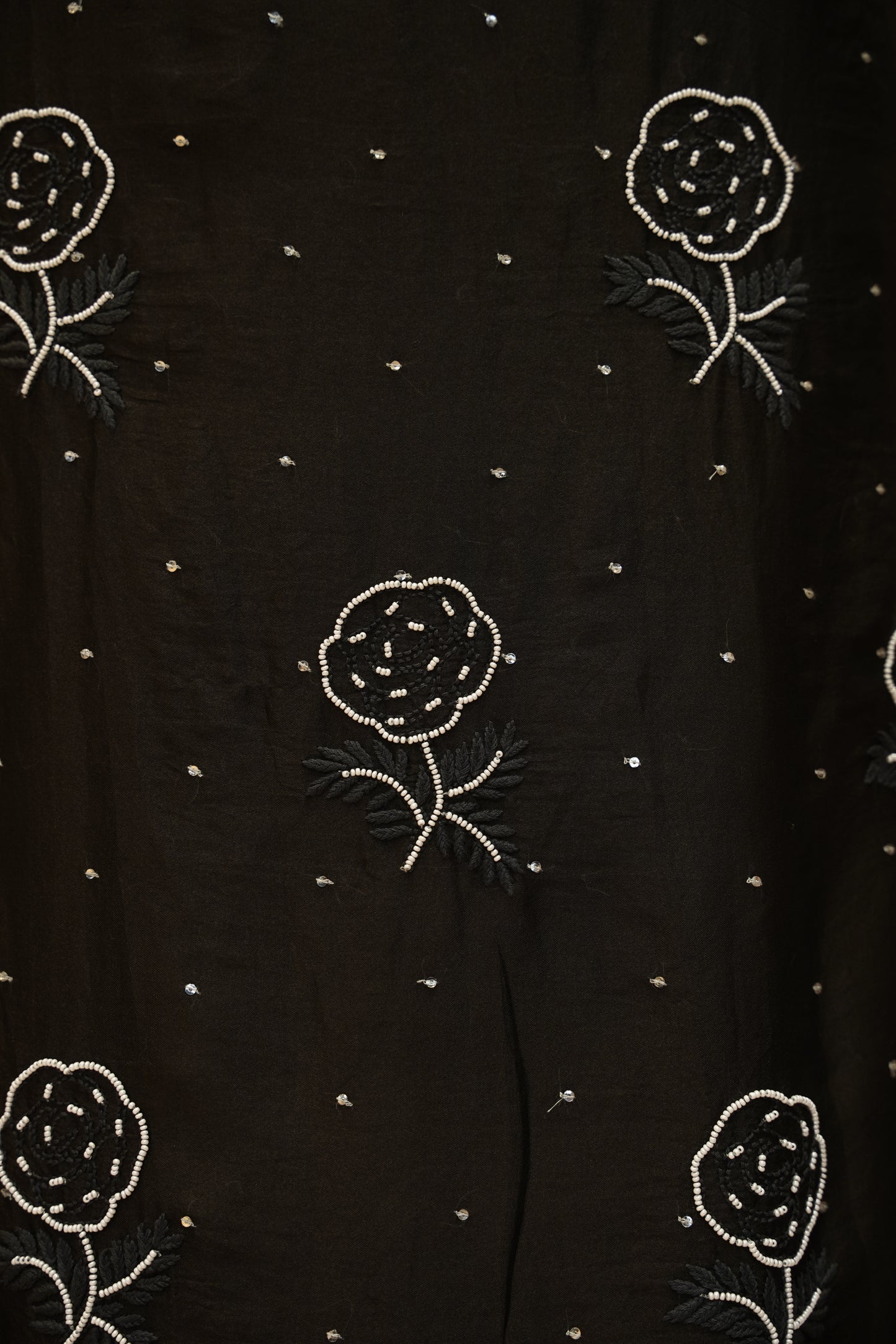 Black Organza Lakhnavi Suit with Handwork