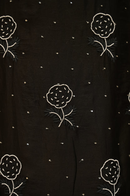 Black Organza Lakhnavi Suit with Handwork