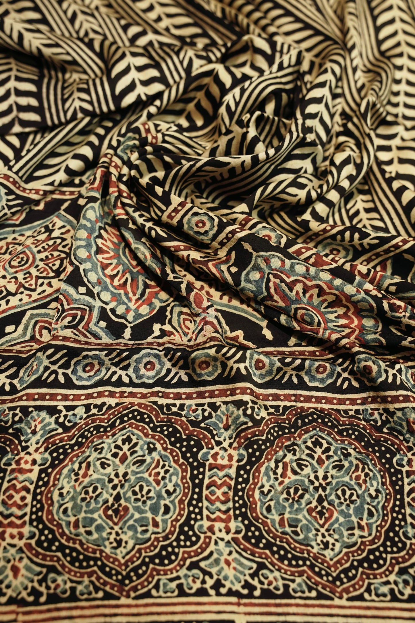 Black Ajrakh Suit