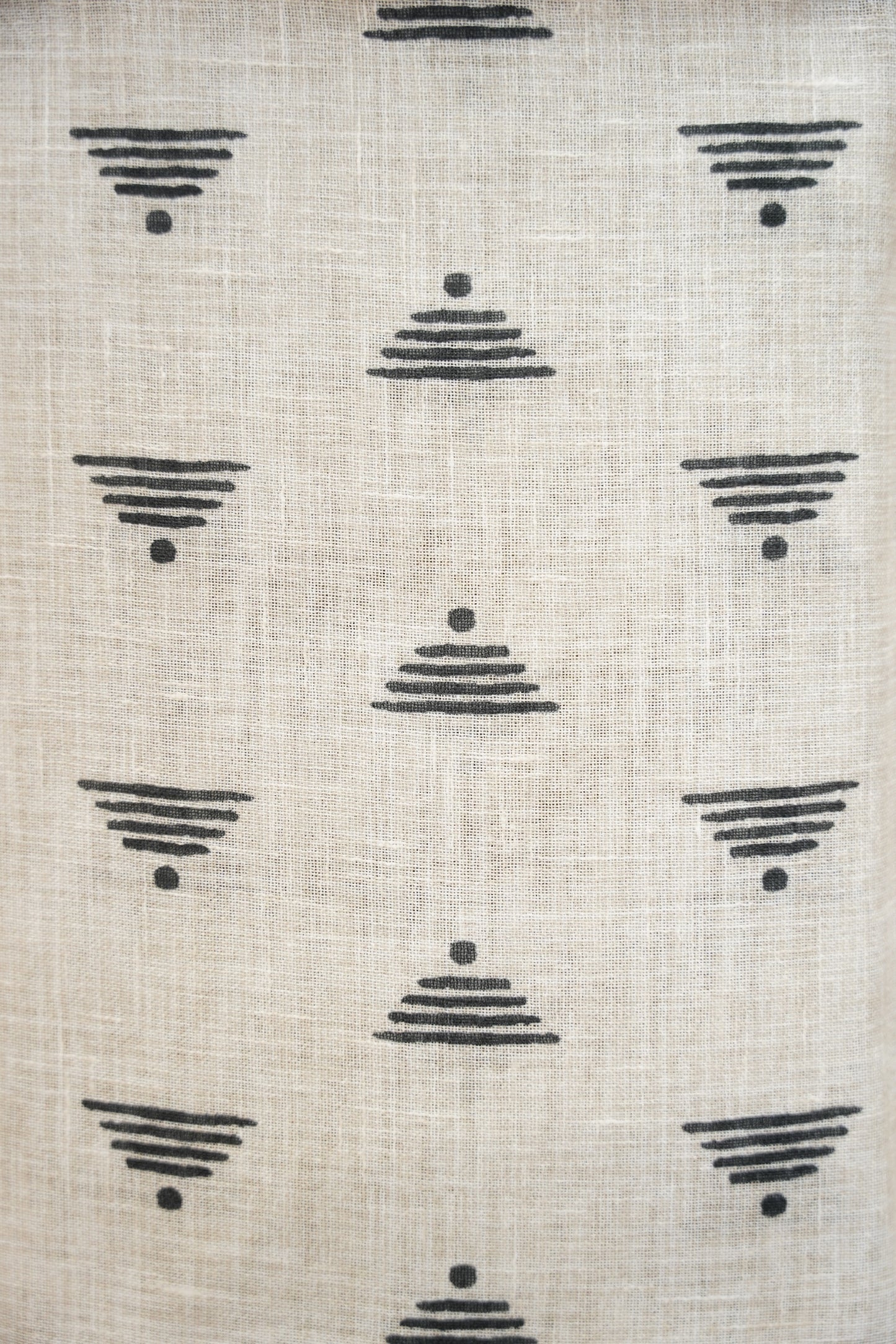 Off White Slub Linen Printed Suit