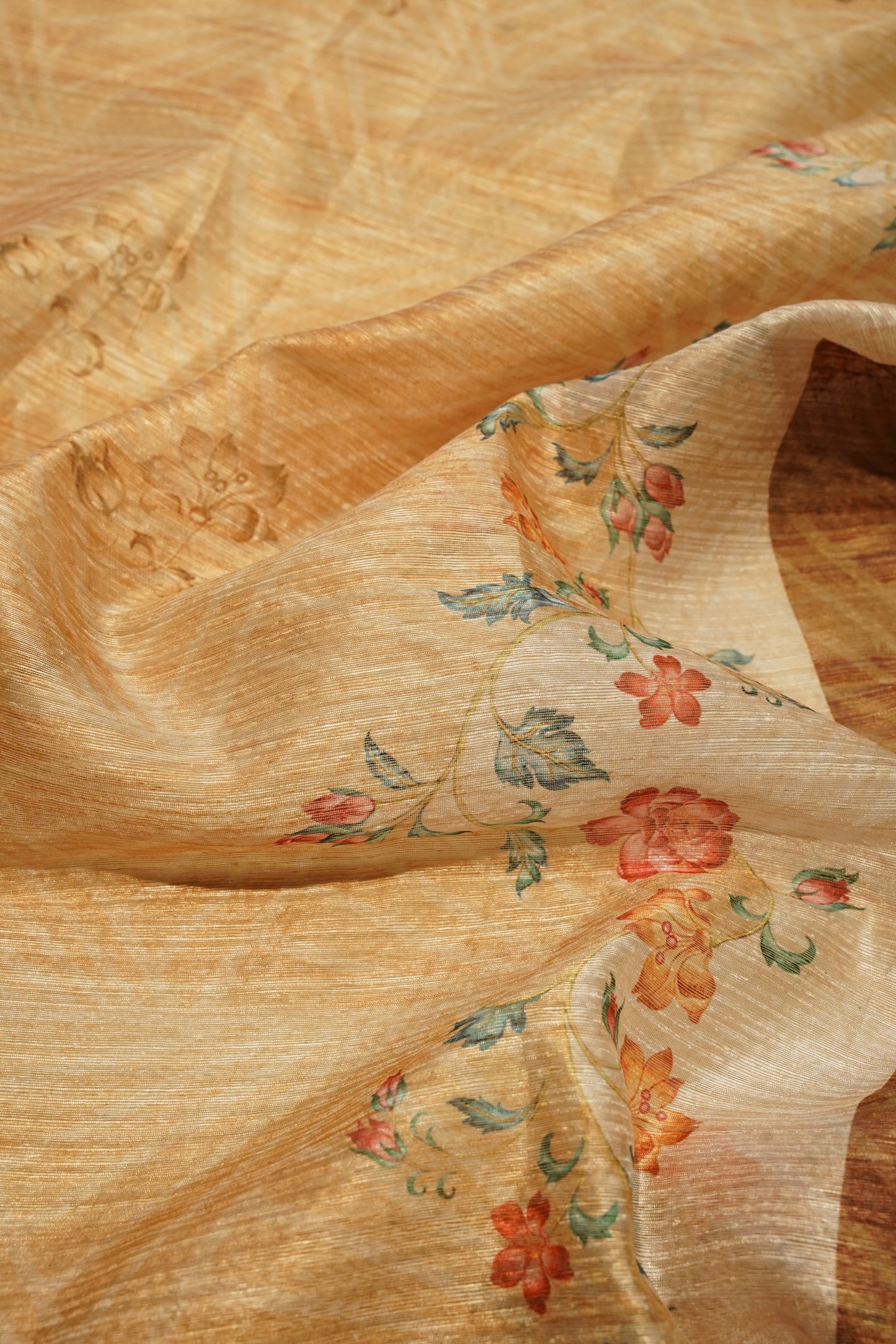 Mustard Art Tussar Suit with Hand Embroidery