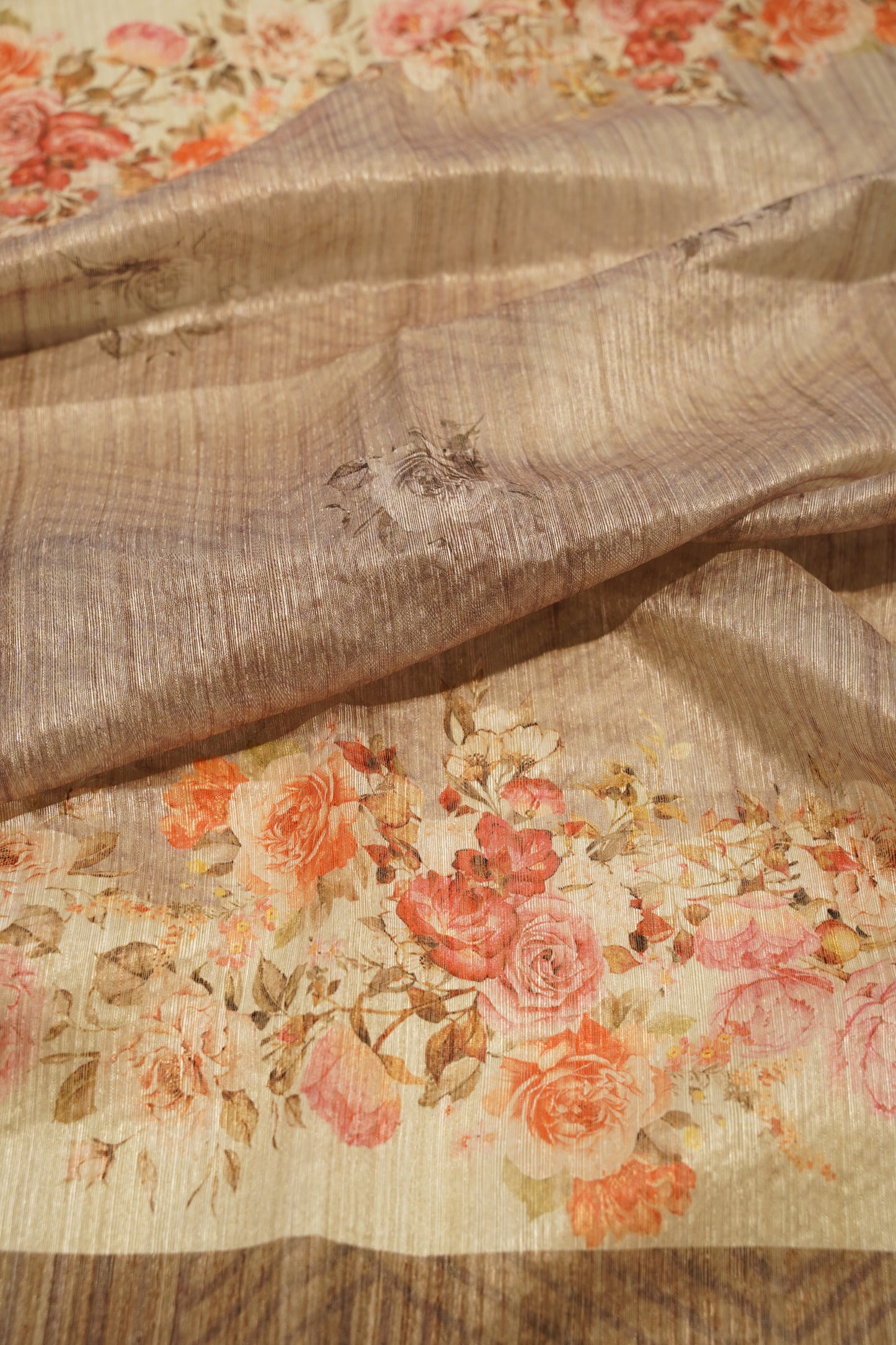 Hand Embroidered Art Tussar Suit