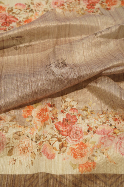 Hand Embroidered Art Tussar Suit