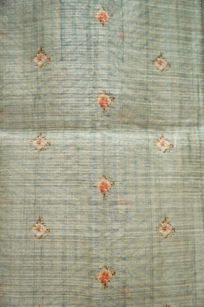 Hand Embroidered Art Tussar Suit