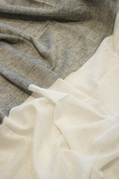White Pure Linen Embroidered Suit