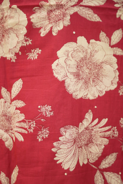Rani Printed Cotton Suit with Zardosi Neck Work