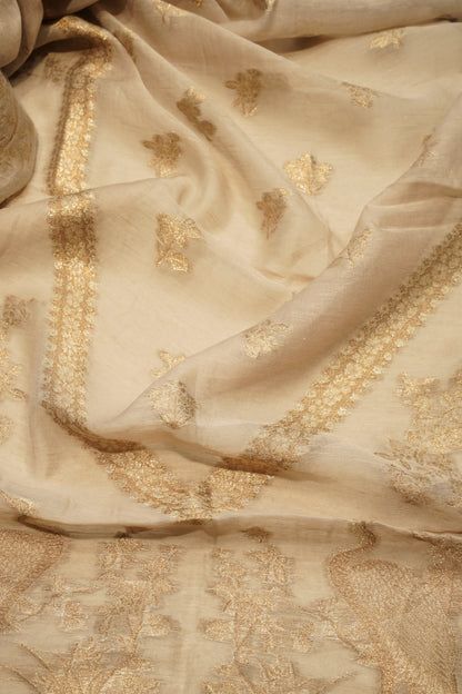 Ivory Handloom Suit with Zari Weaving