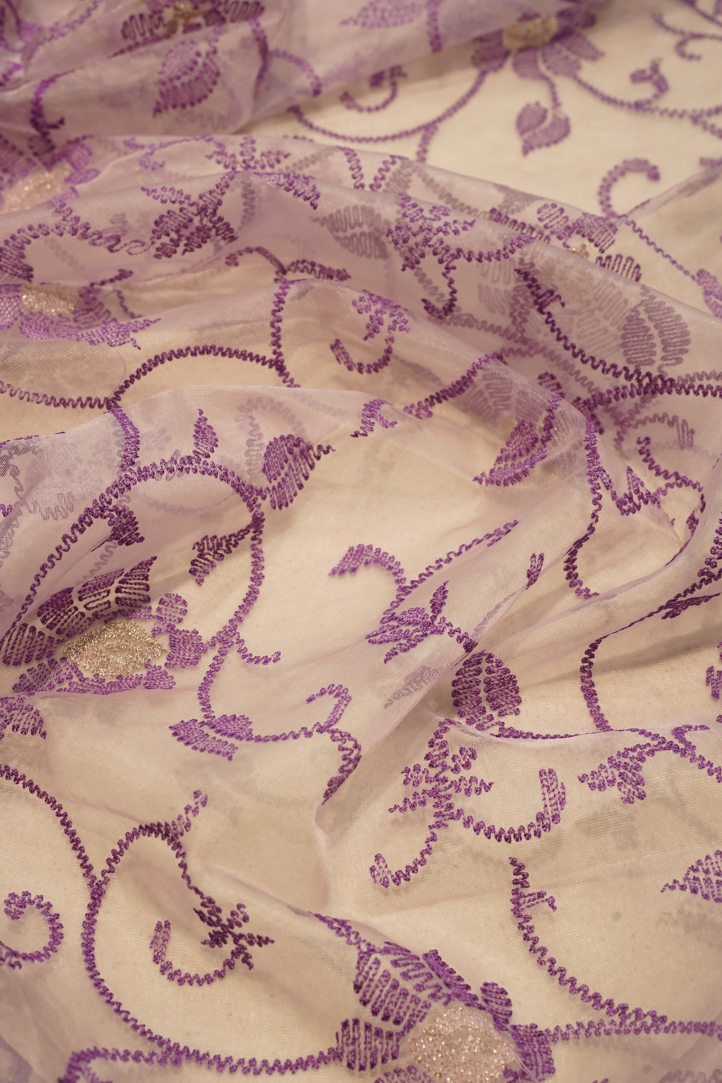 Lavender Banarasi Chanderi Suit