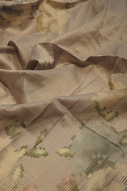 Lavender Tissue Suit with Zari Work