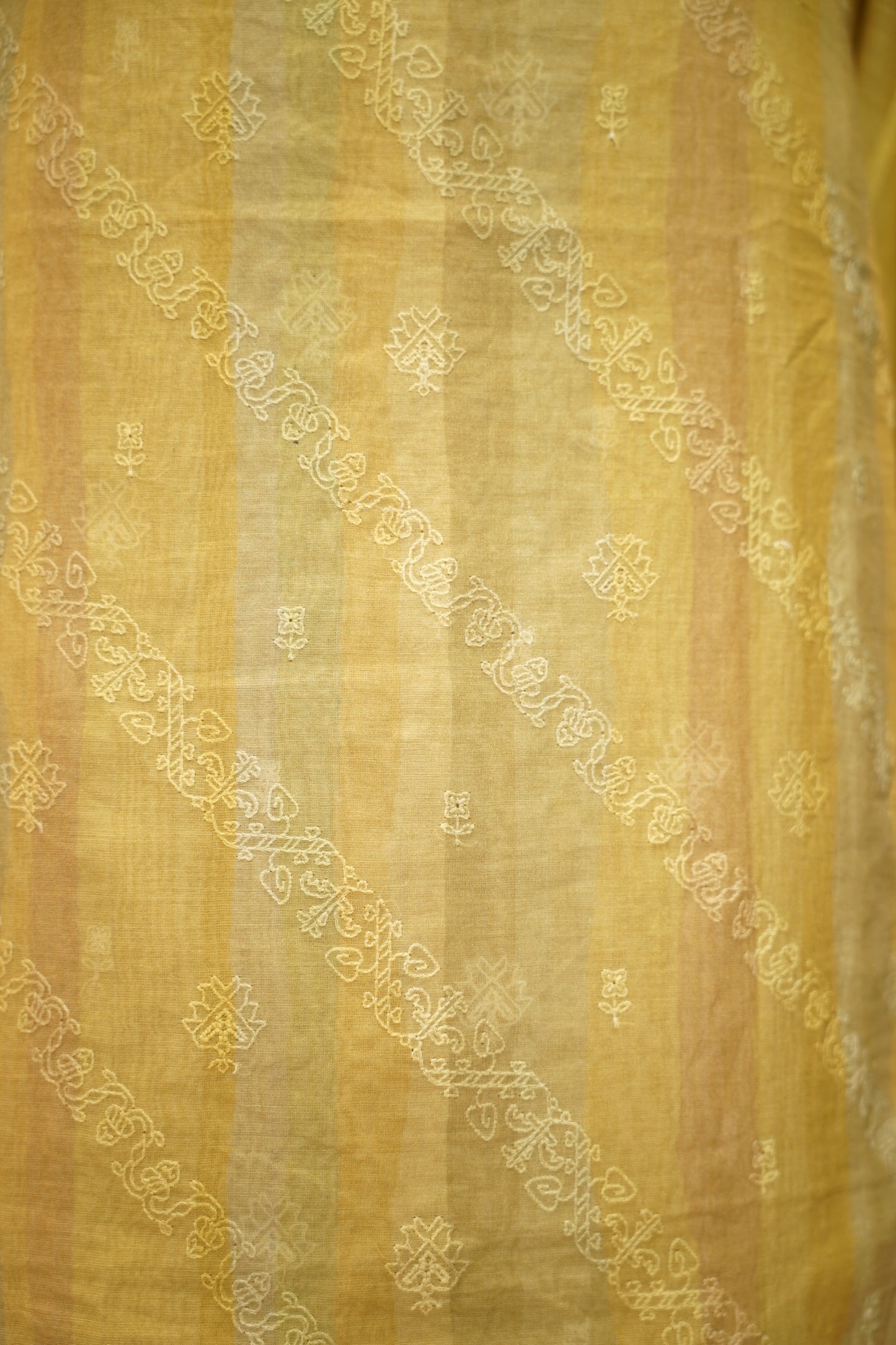 Yellow Maheshwari Silk Embroidered Suit