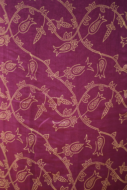 Wine Maheshwari Printed Suit