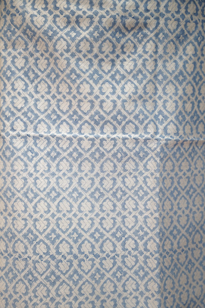 Off White Block Printed Maheshwari Suit