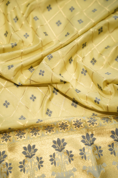 Mustard Pure Chanderi Jaquard Suit