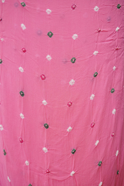 Pink Georgette Bandhej Suit