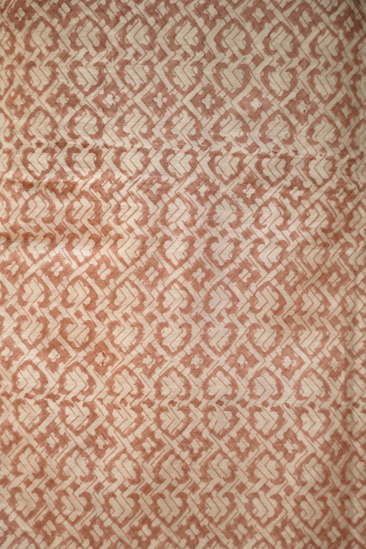 Off White Pure Maheshwari Block Printed Suit