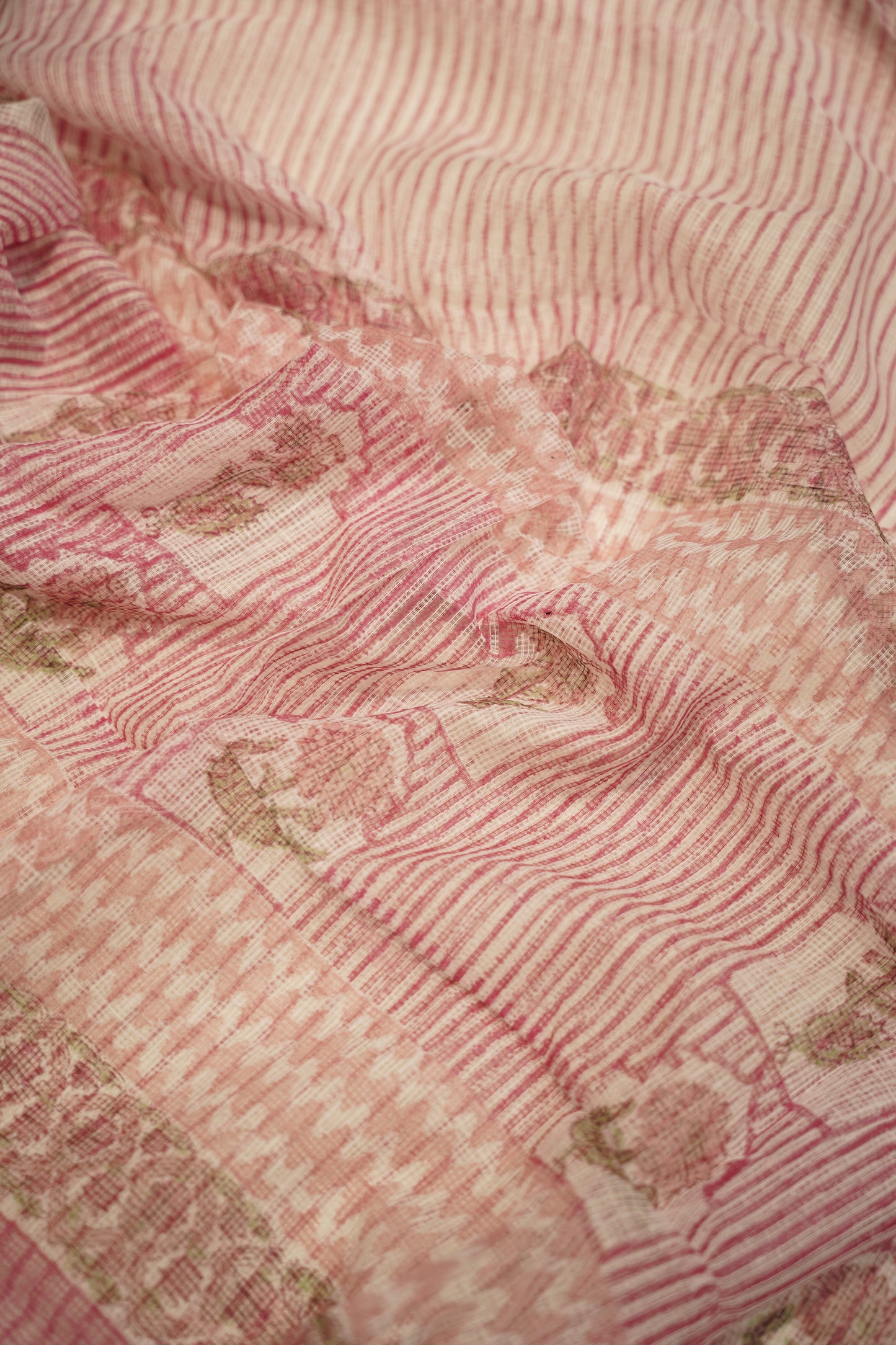 White Pure Cotton Block Printed Suit