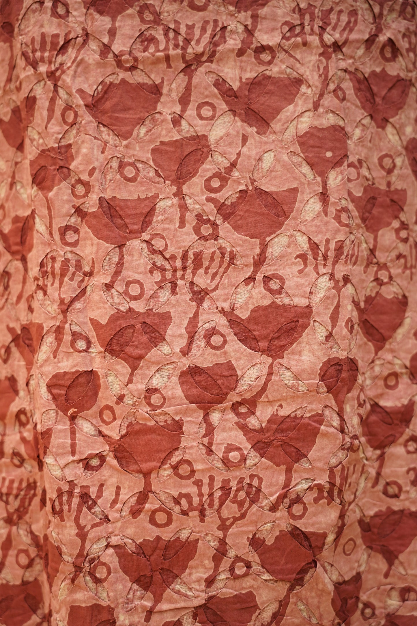 Dusty Pink Cotton Applique Suit wit Daabu Print