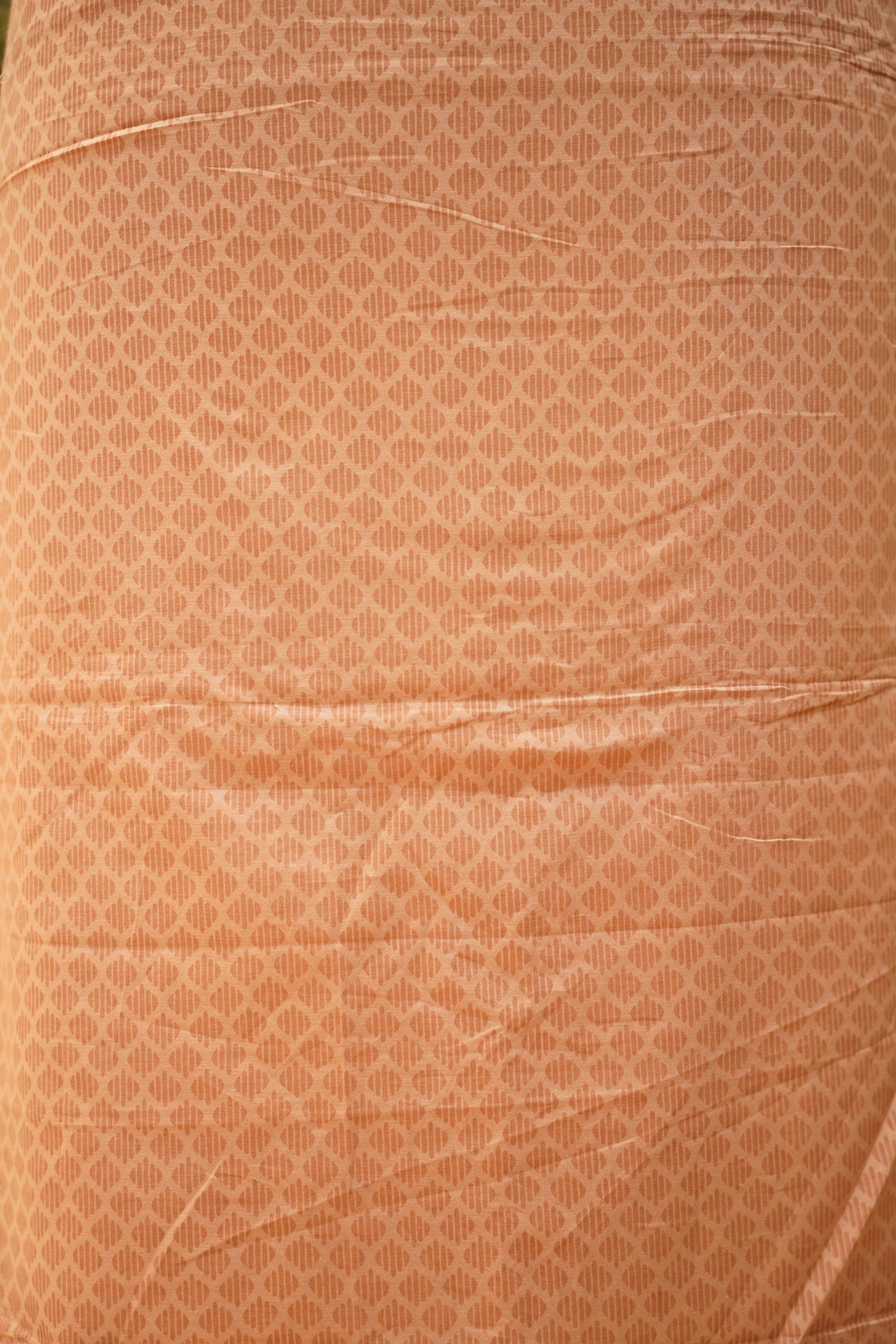 Peach Cotton Printed Suit