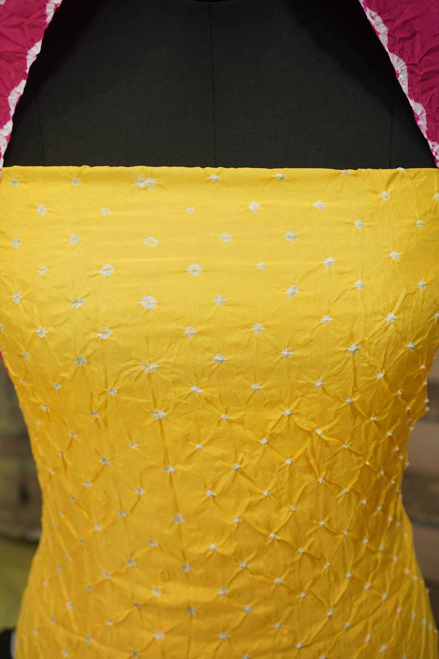 Pure Habutai Silk Ombre Shaded Rai Bandhej Suit