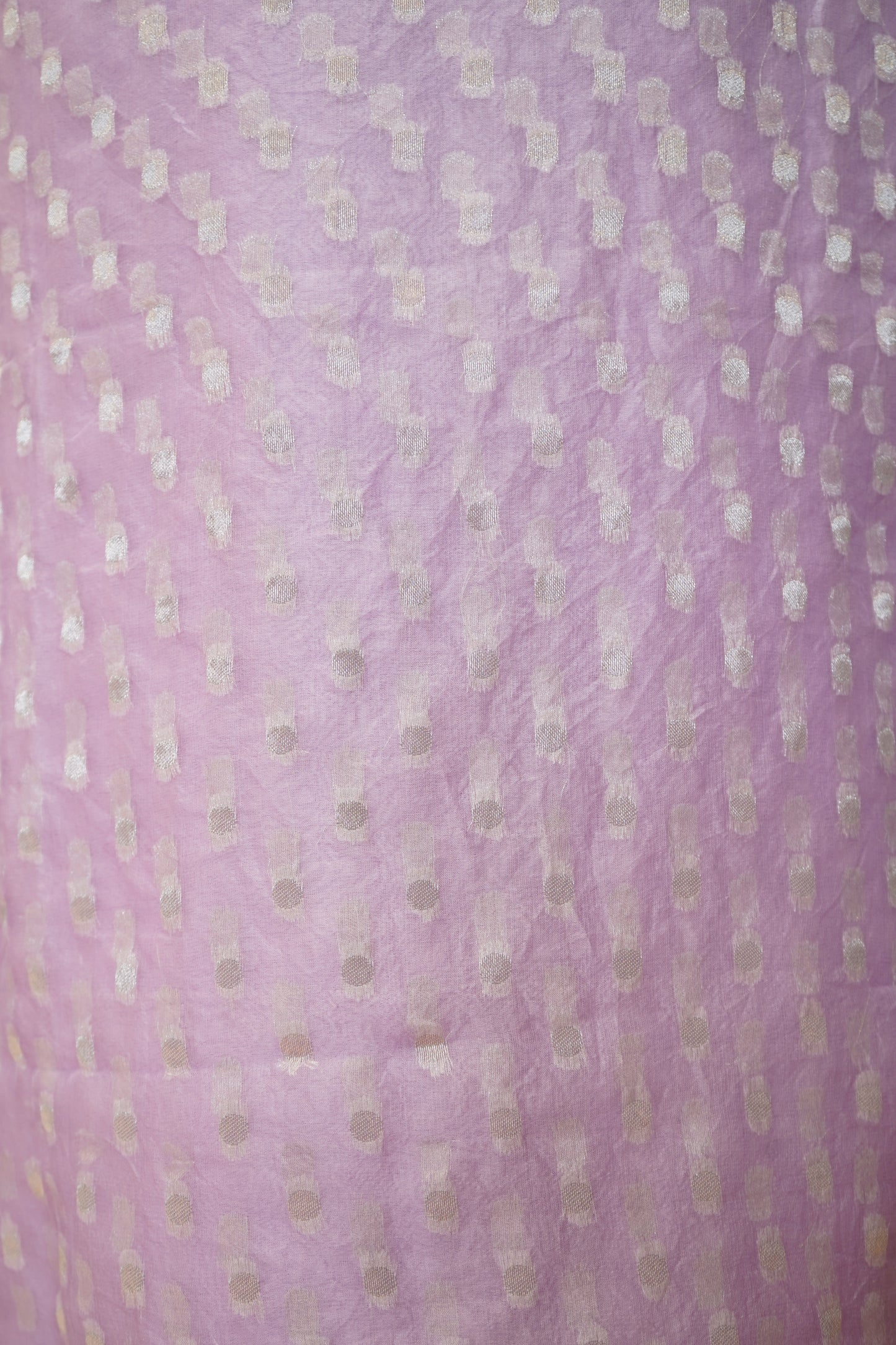 Lavender Pure Organza Jaquard Suit