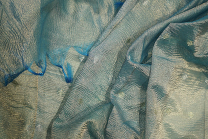 Blue Crush Tissue Suit with Handwork