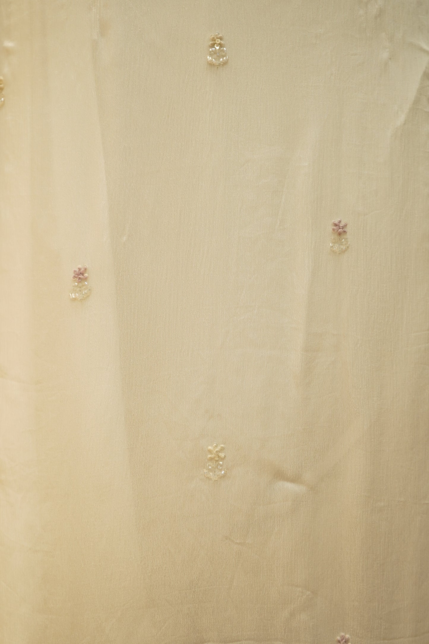 White Chinon Suit with Handwork