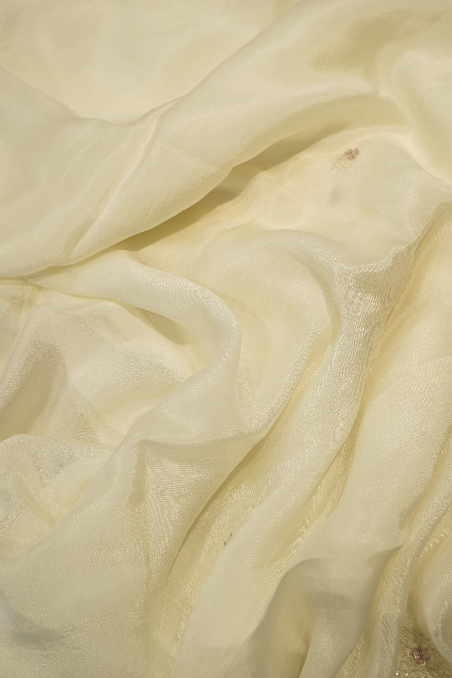 White Chinon Suit with Handwork