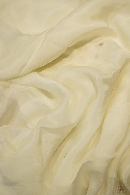 White Chinon Suit with Handwork